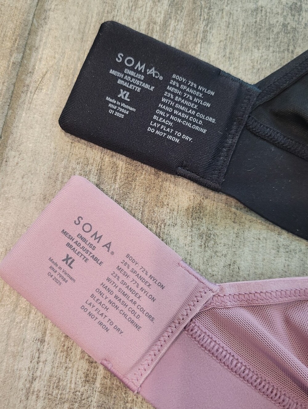 Soma Embliss Mesh Adjustable Bralett Embliss Bralette Wireless Bundle Size XL - Picture 10 of 11